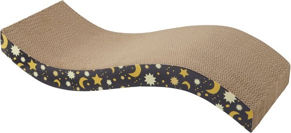 Frisco Magic Moon and Stars Wave Scratcher Cat Toy with Catnip