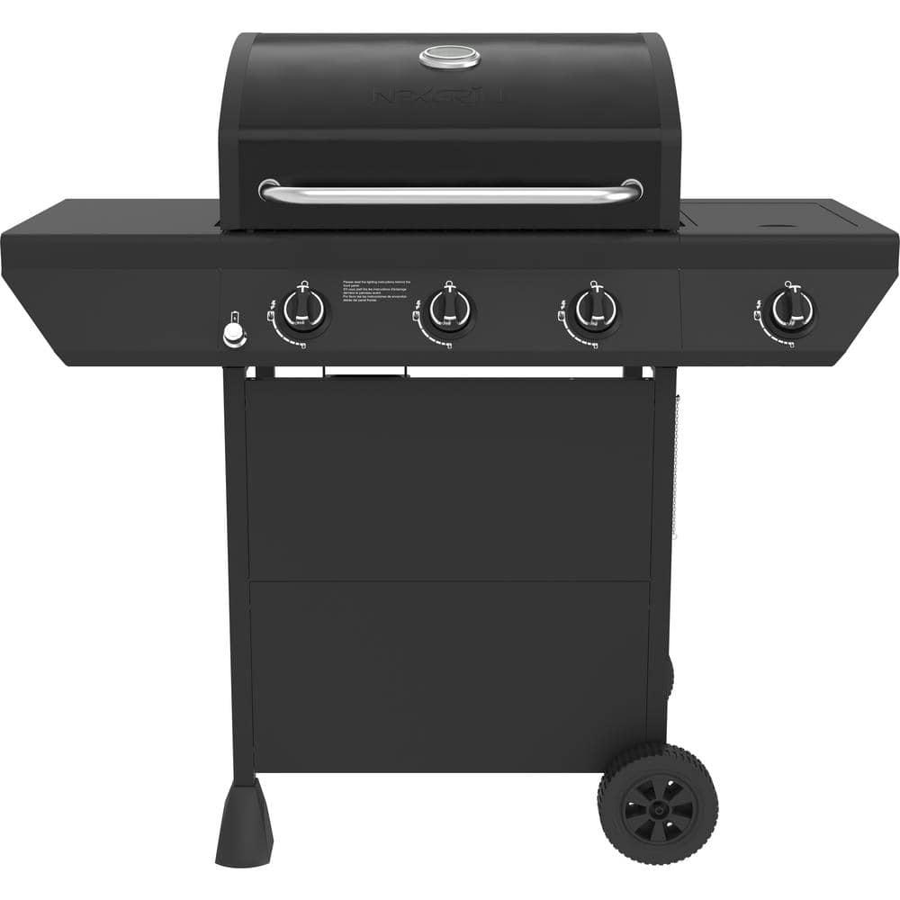 Nexgrill 3Burner Propane Gas Grill in Black with Side Burner