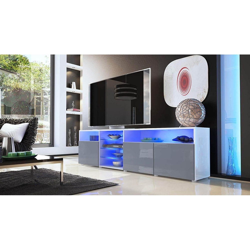 Roma 79 inch Wide Glossy TV Stand