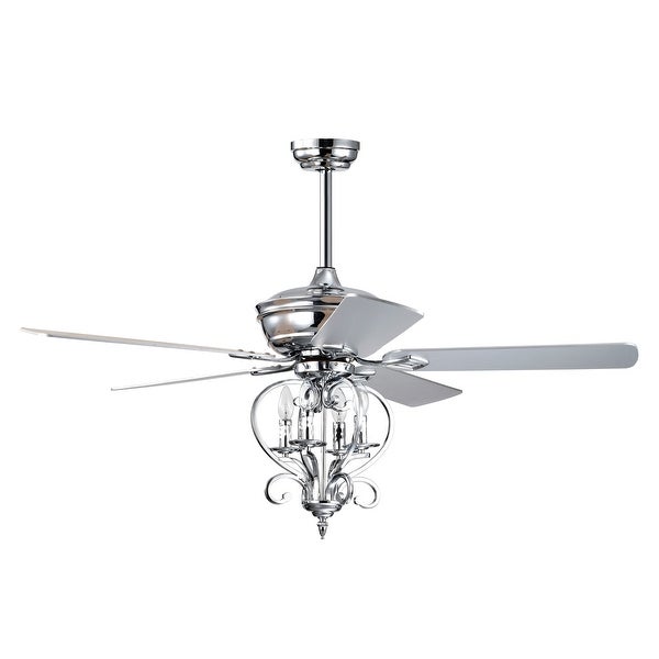 Kayla 52 Inch Chrome Candle Light Ceiling Fan with Remote Shopping - The Best Deals on Ceiling Fans | 39853370