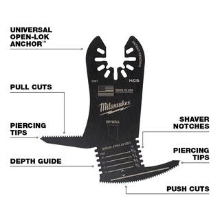 MW Oscillating Multi-Tool Blade Kit with 5-in-1 Drywall Blade (9-Piece) 49-10-9212-49-25-2281