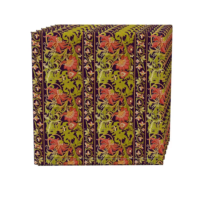 Napkin Set of 4， 100% Cotton， 20x20， Floral 6