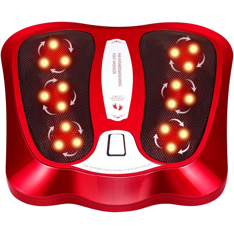 3-in-1 Electric Foot Massager, Foot Back Leg Kneading Shiatsu Massage Machine, Foot Warmer with Infrared Heating & 18 Massage Nodes