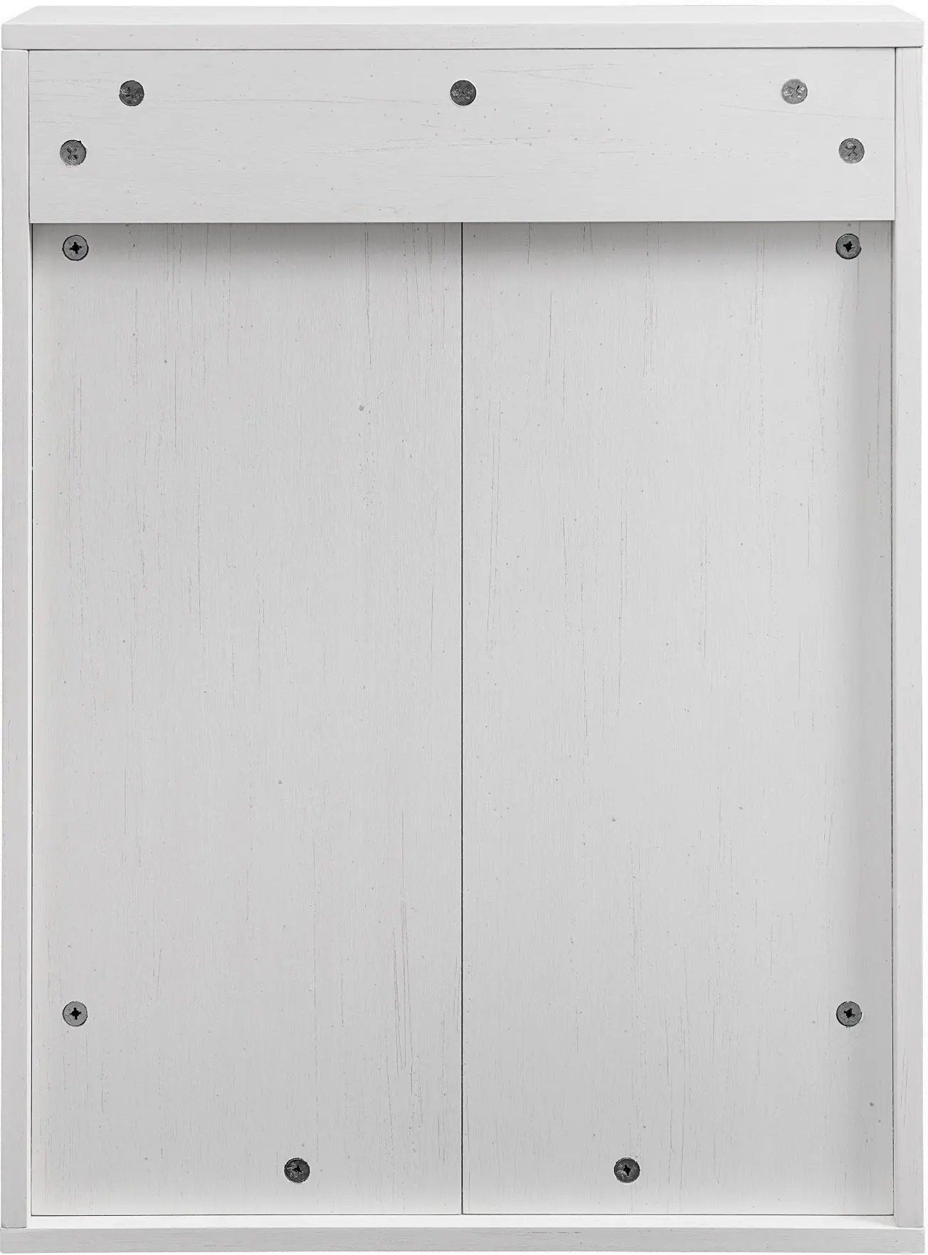 Sliding Mirrored Barn Door White Wall Cabinet