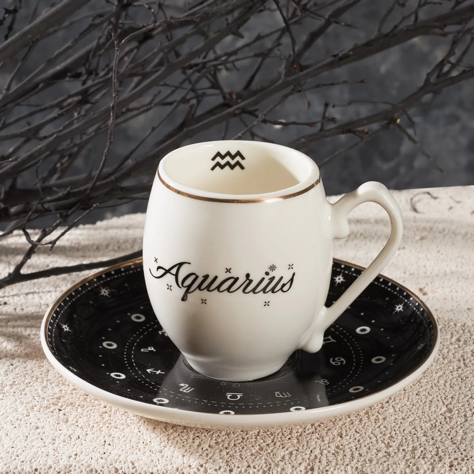 Karaca Aquarius Sign Coffee Cup 90 Ml 153.03.06.6898