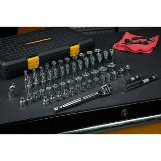 GEARWRENCH 120XP 38 in. Drive 6-Point Standard  Deep SAEMetric Ratchet and Socket Mechanics Tool Set (56-Piece) 80550P