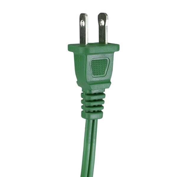 15' Green Indoor Power Extension Cord with 3Outlets and Foot Switch