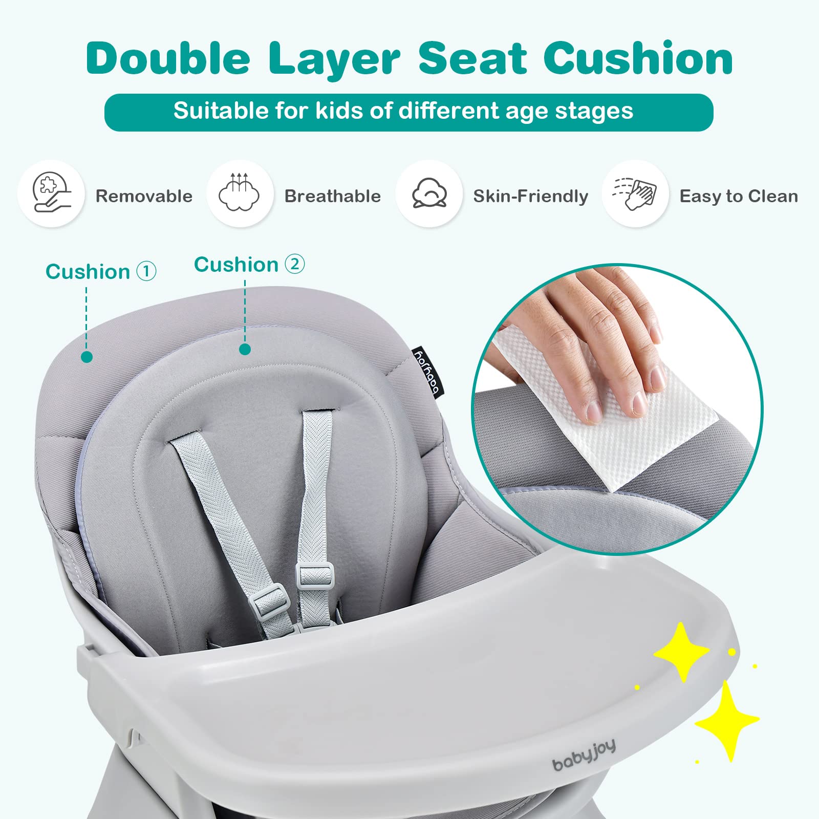 Costzon Baby High Chair, 8 in 1 Convertible Highchair for Babies & Toddlers