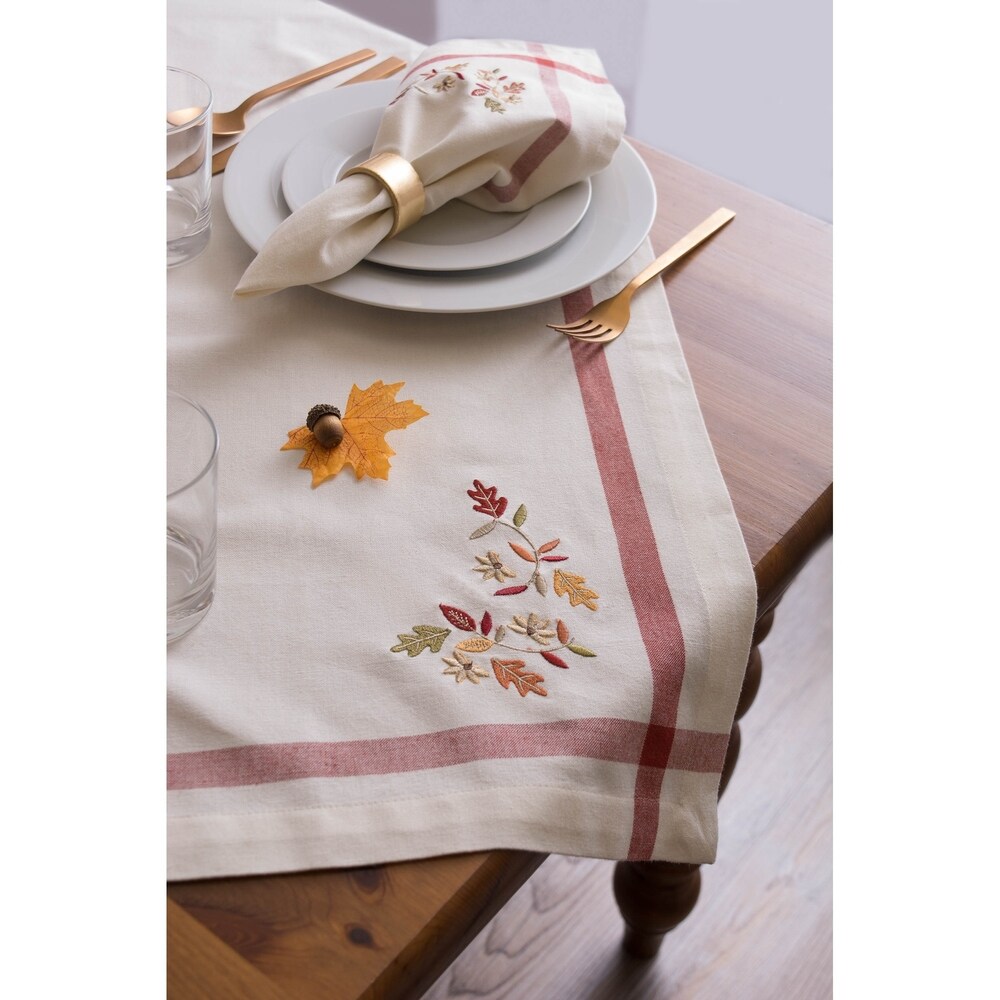 DII Rustic Leaves Kitchen Tablecloth