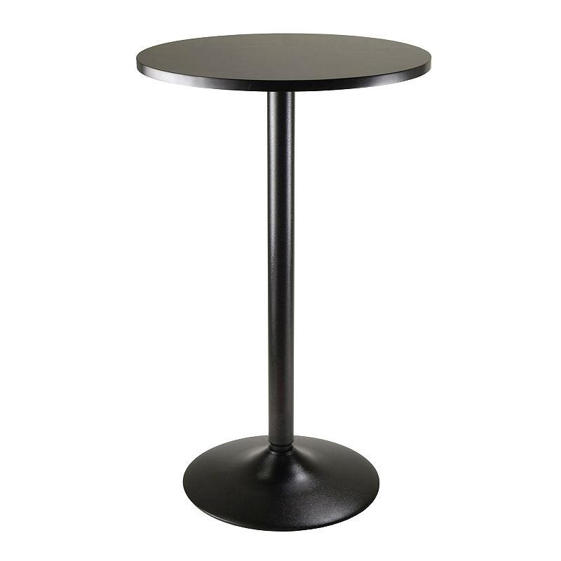 Winsome Obsidian Round Pub Table