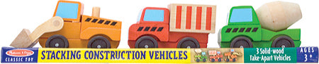 Children's Melissa and Doug Stacking Construction Vehicles