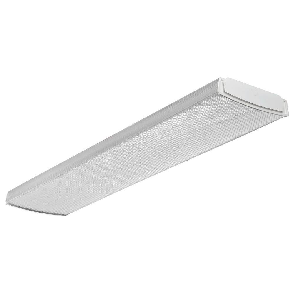 Lithonia Lighting Contractor Select 48-in. 4000 Lumens Integrated LED White Low Profile Flush Mount Wraparound Light LBL4