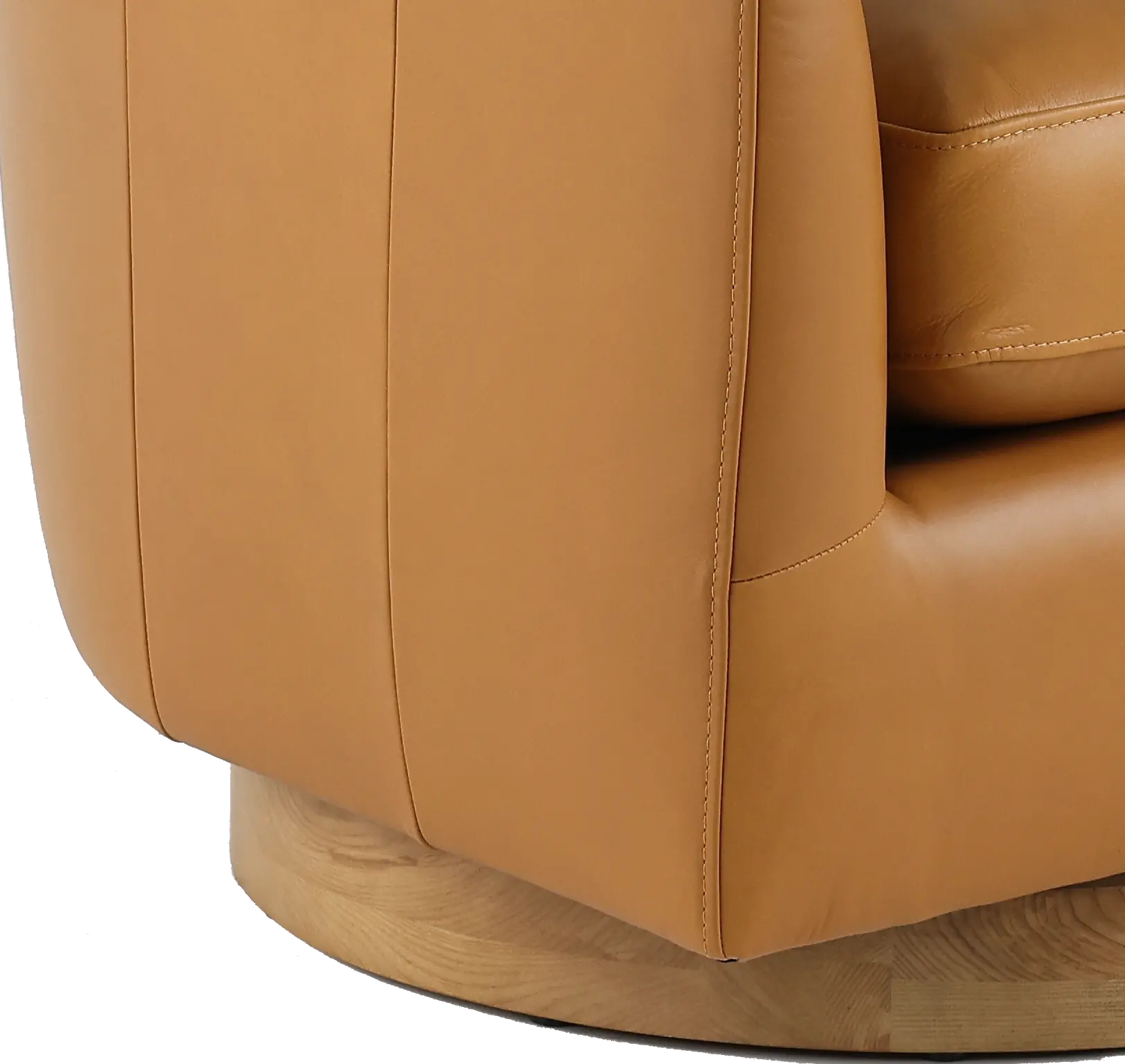 Kinsley Tan Leather Swivel Chair