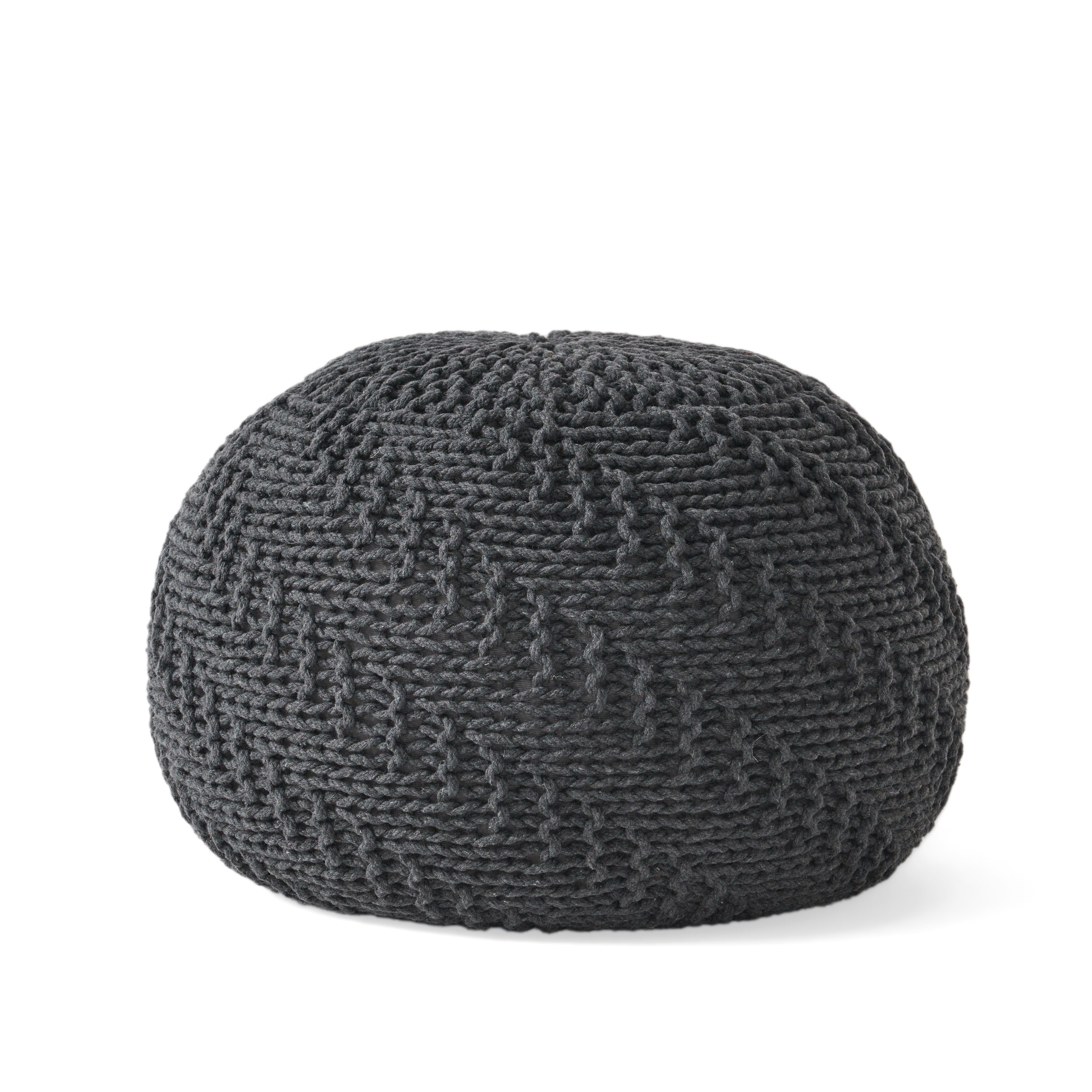 Beryl Knitted Cotton Pouf