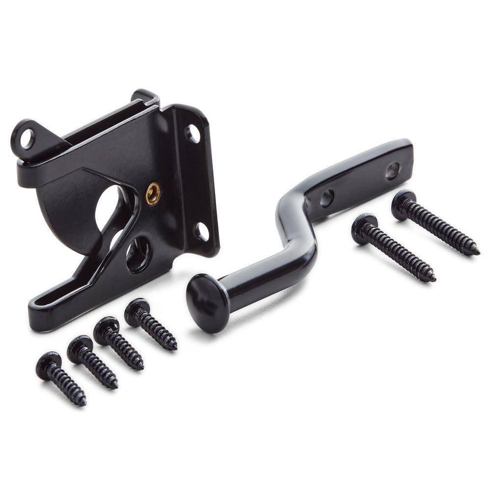 Everbilt Black Stainless Steel Decorative Gate Hinge and Latch Set 60199