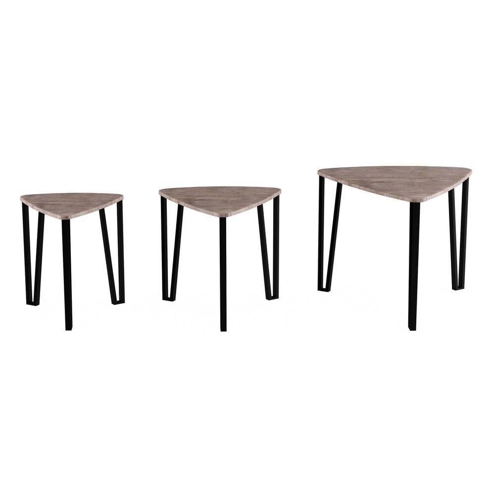 Carson Carrington Mortbol Modern Wood Nesting Tables (Set of 3)