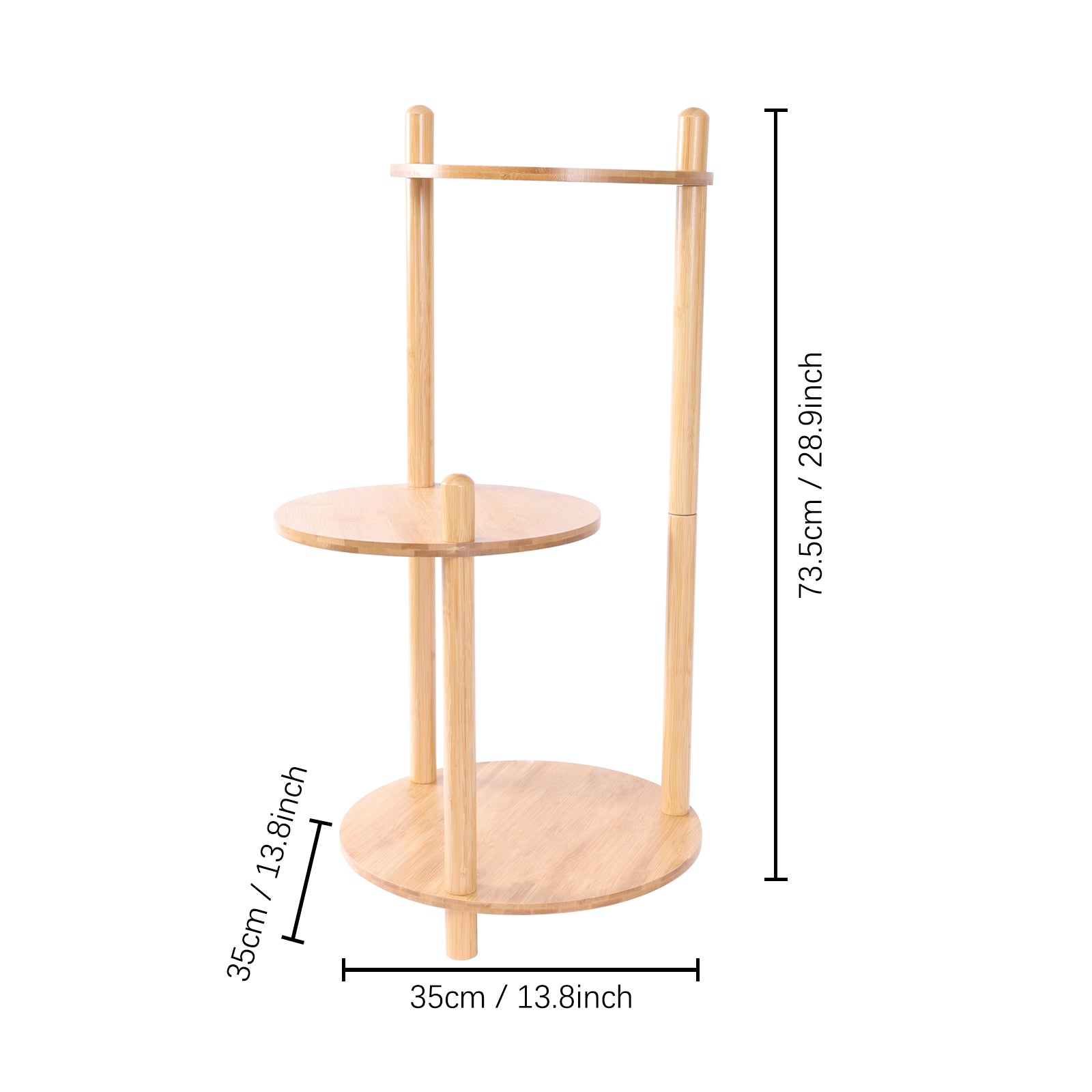 YIYIBYUS Plant Stands Flower Pot Display Rack Wood 3 Tier Storage Rack Shelf for Home Office Balcony Hallway Garden