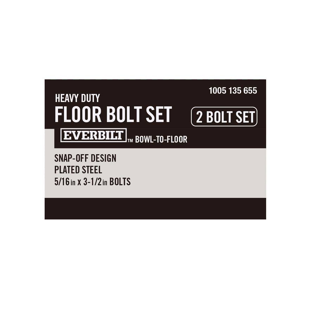 Everbilt 516 in. x 3-12 in. Heavy Duty Toilet Bowl-to-Floor Bolt Set 1000055110