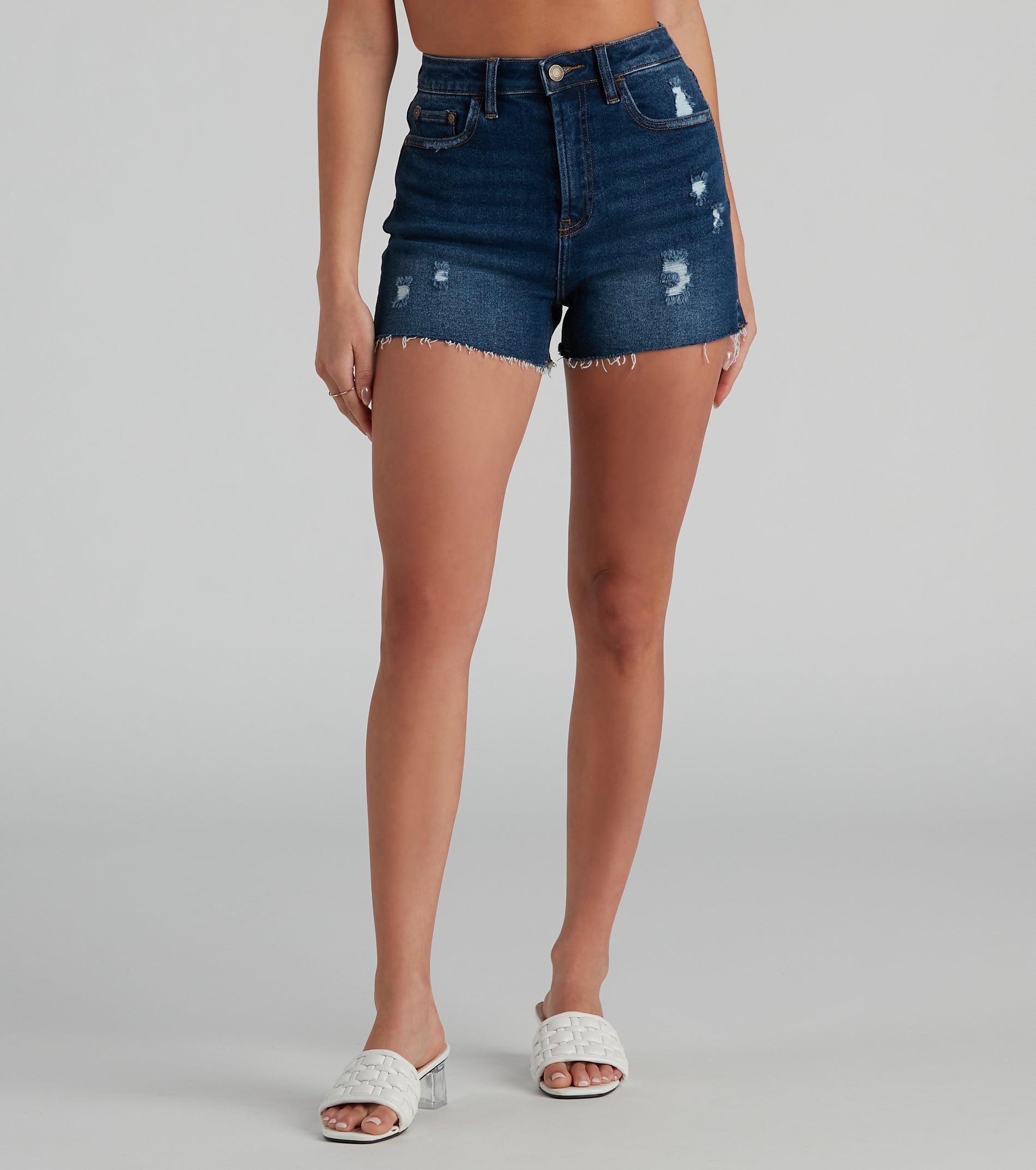 Remy High Rise Distressed Shorts By Windsor Denim