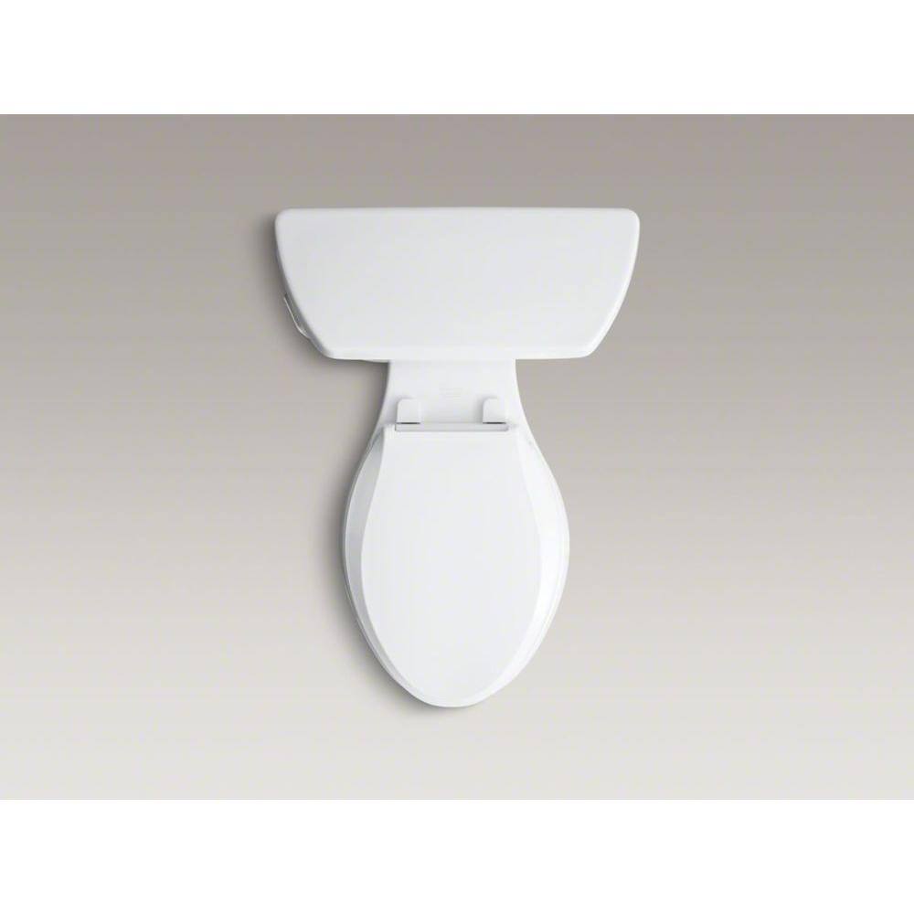 KOHLER Highline 2-Piece 1.28 GPF Single Flush Elongated Toilet in White Seat Not Included K-3658-0