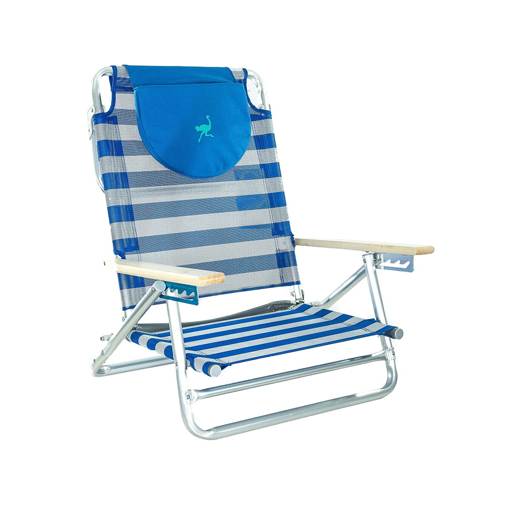 Ostrich SBSC-1016S South Adult Beach Lake Sand Lounging Chair， Striped (3 Pack)