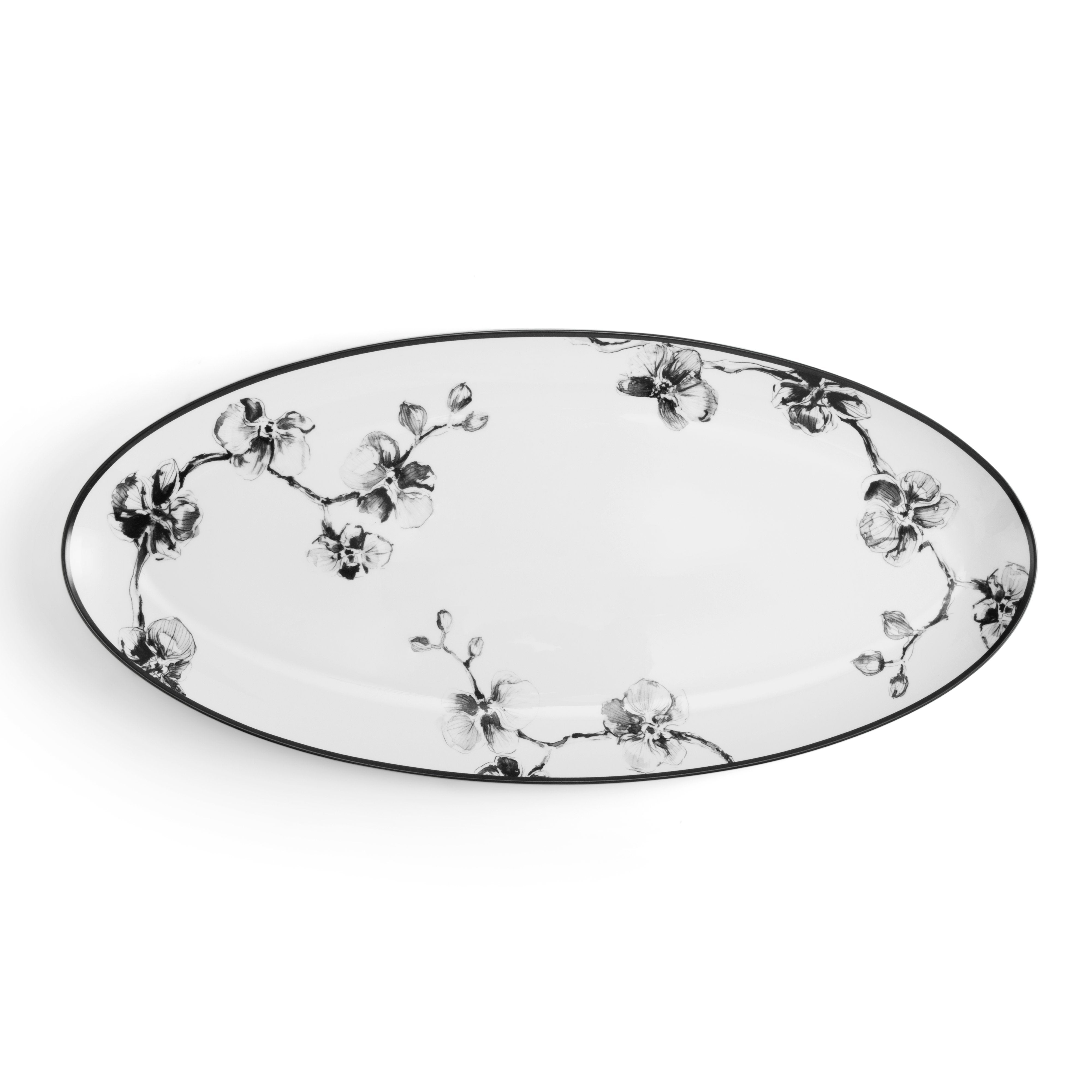 Black Orchid Serving Platter