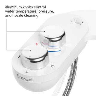 Brondell SimpleSpa Eco Dual Temperature Single Nozzle Attachable Bidet System Bidet Attachment with Recycled Plastics SSE-25