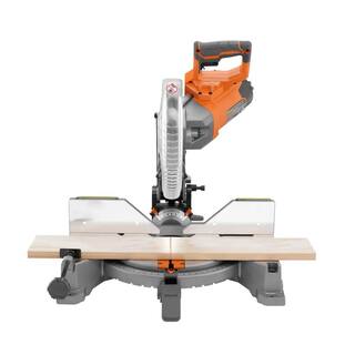 RIDGID 15 Amp 10 in. Corded Dual Miter Saw with LED Cut Line Indicator and Professional Compact Miter Saw Stand R4113-AC9960