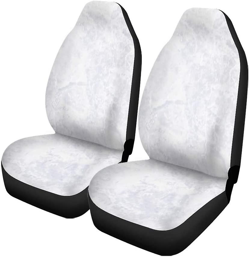 Set Of 2 Car Seat Covers Beige Wall Marble Gray Cream Color Grey Abstract Aged Universal Auto Front Seats Protector Fits