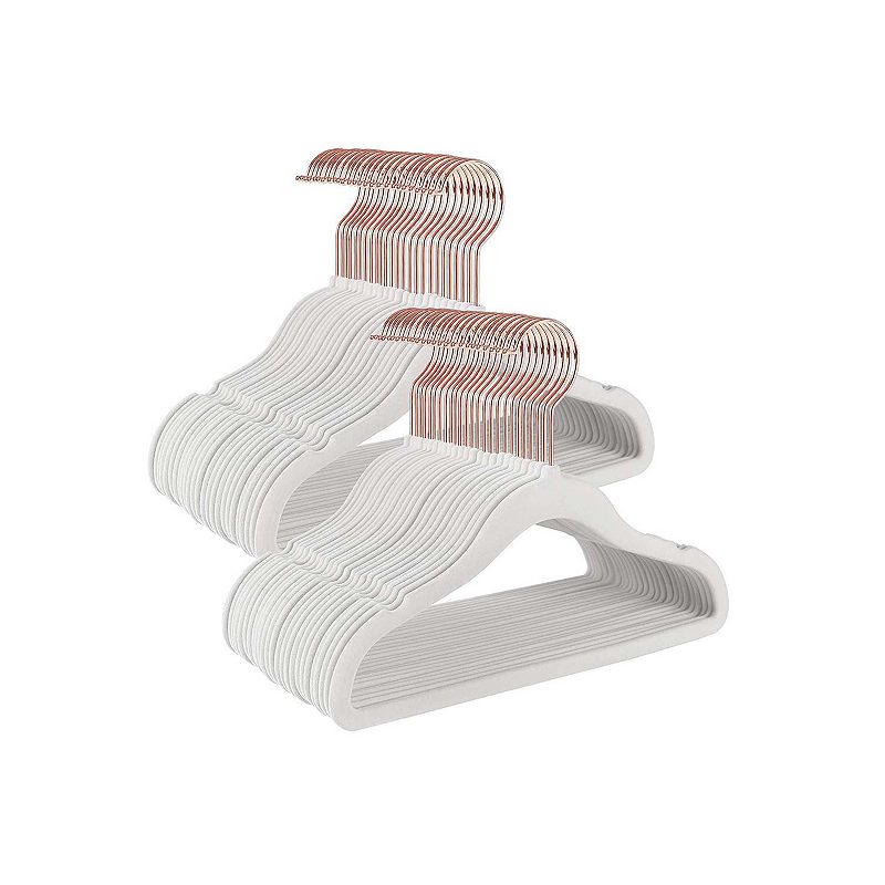 Pack of 50 White Plastic Baby Hangers