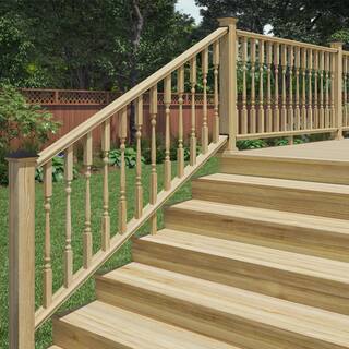 2 in. x 4 in. x 6 ft. Pressure-Treated Wood Moulded Hand Rail 118353