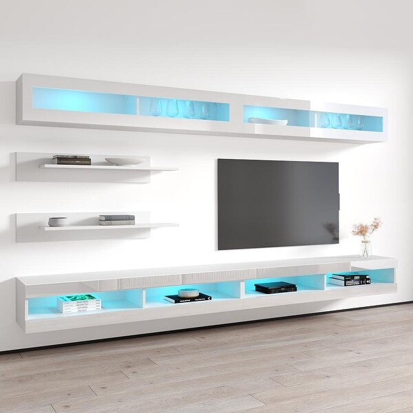 Fly I2 34TV Wall-Mounted Floating Modern Entertainment Center