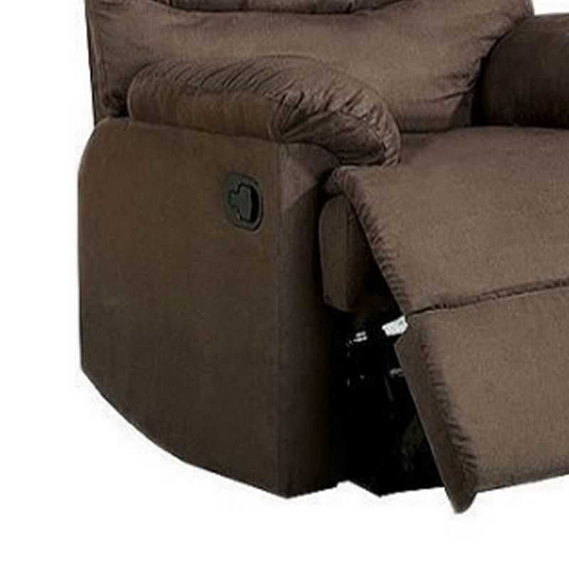 Plesant Valley Transitional Recliner Chair With Microfiber， Brown