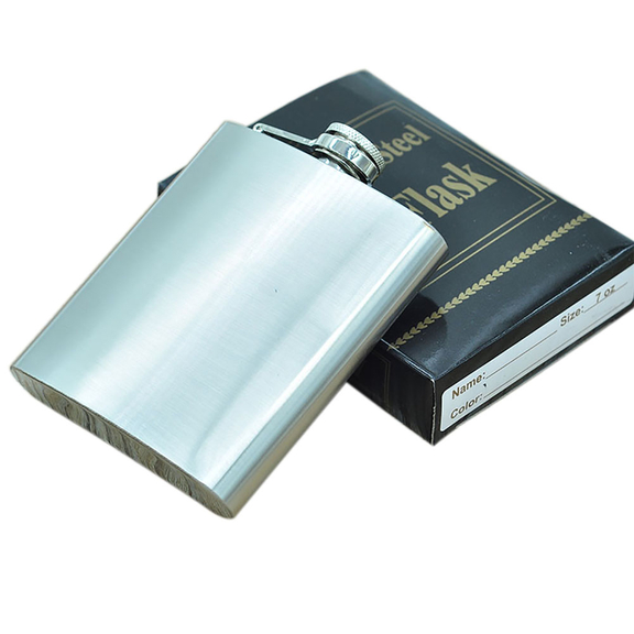 Aspire Blank Stainless Steel Flask  7 oz  3 4/5 W...