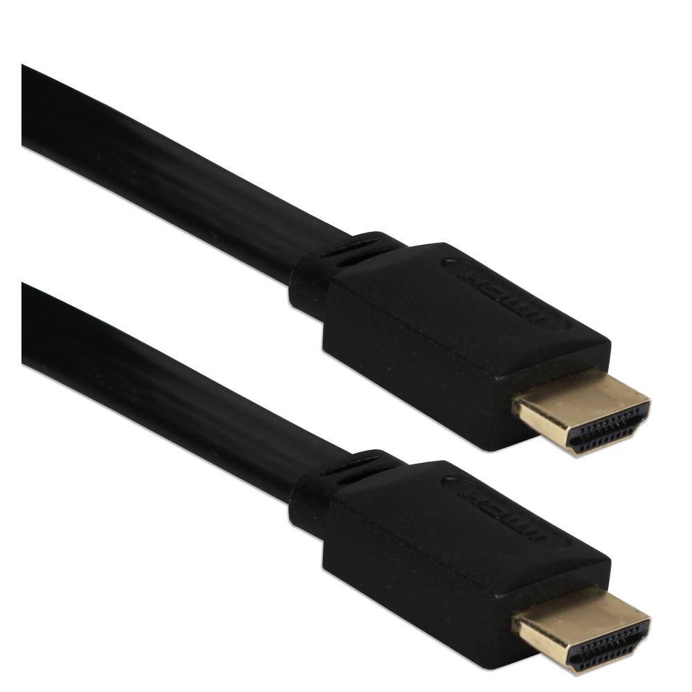 QVS 39 ft. HDMI 4K Flat CL3 In-Wall-Rated Blu-ray HDTV Cable HDF-12M