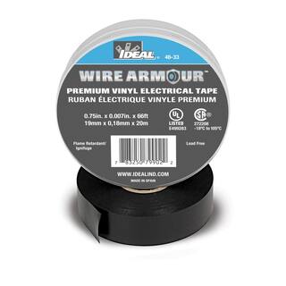 IDEAL Wire Armour 34 in. x 66 ft. x 0.007 in. 33 Premium Vinyl Tape Black 46-33