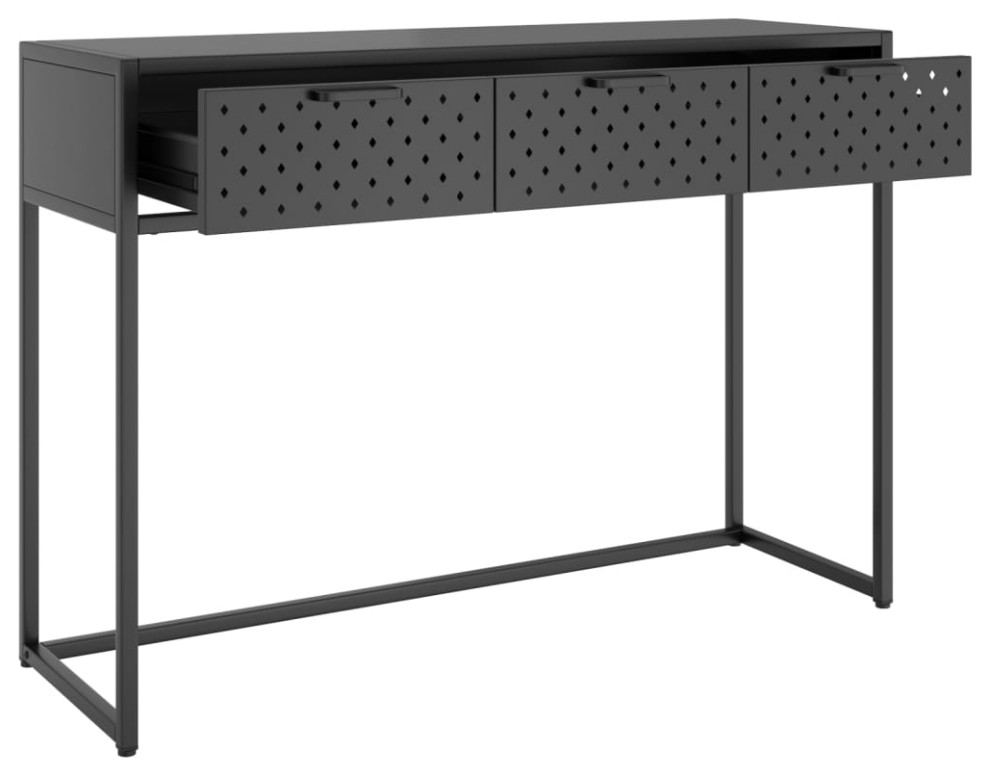 vidaXL Console Table Entryway Table Hall Side Table Drawer Anthracite Steel   Transitional   Console Tables   by vidaXL LLC  Houzz