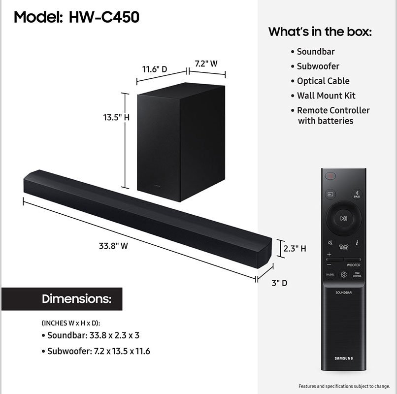  B-Series 2.1 Channel DTS Virtual: X Soundbar (2023)