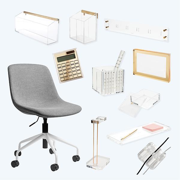 Apartment Complete Clear Thinking Desk Bundle