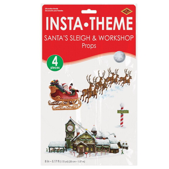 Beistle 20204 Santa's Sleigh   Workshop Props  ins...