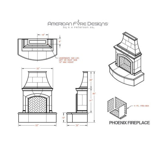 American Fyre Designs Phoenix Fireplace