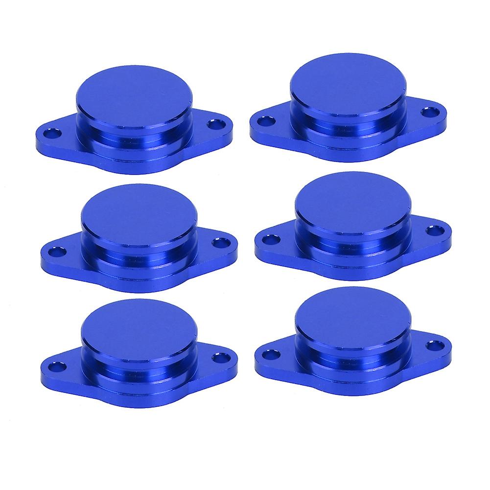 6x33mm Engine Swirl Flaps Delete Blanking Plugs Set With Rubber Gaskets For M57 / M57d25 Blue