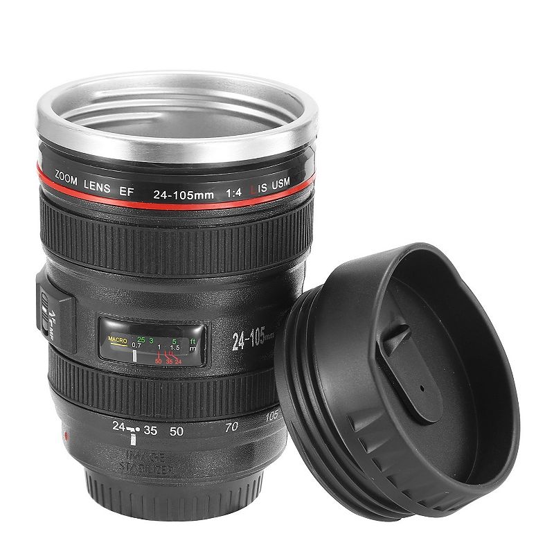 Camera Lens Coffee Mug -13.6oz， 3.3x 2.1x 5.7''， Food-Grade， Unique Design and Multiple Benefits