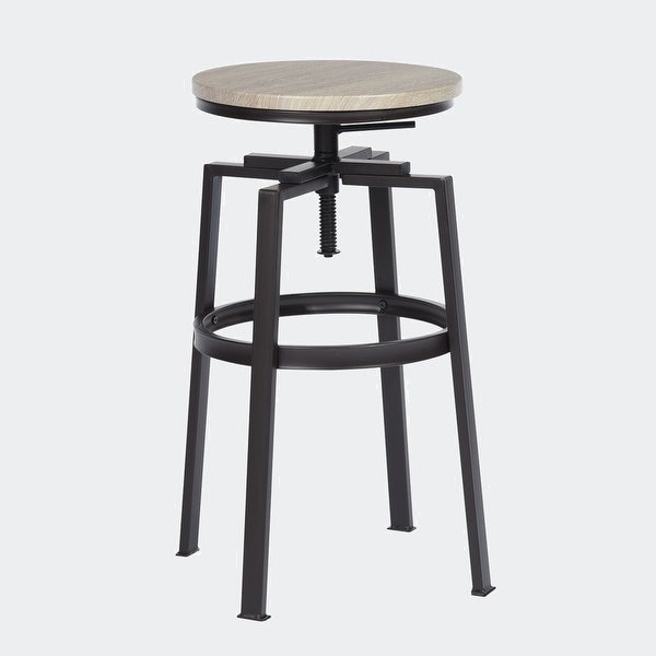 Set of 2 Swivel Adjustable Height Bar Stool