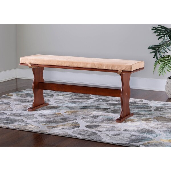 Linon Riki Dining Bench Dark Brown