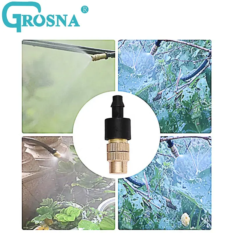 Adjustable Brass Spray Atomizing Nozzle Water Sprinkler Irrigation System Gardening Irrigation Accessories Watering Supplies