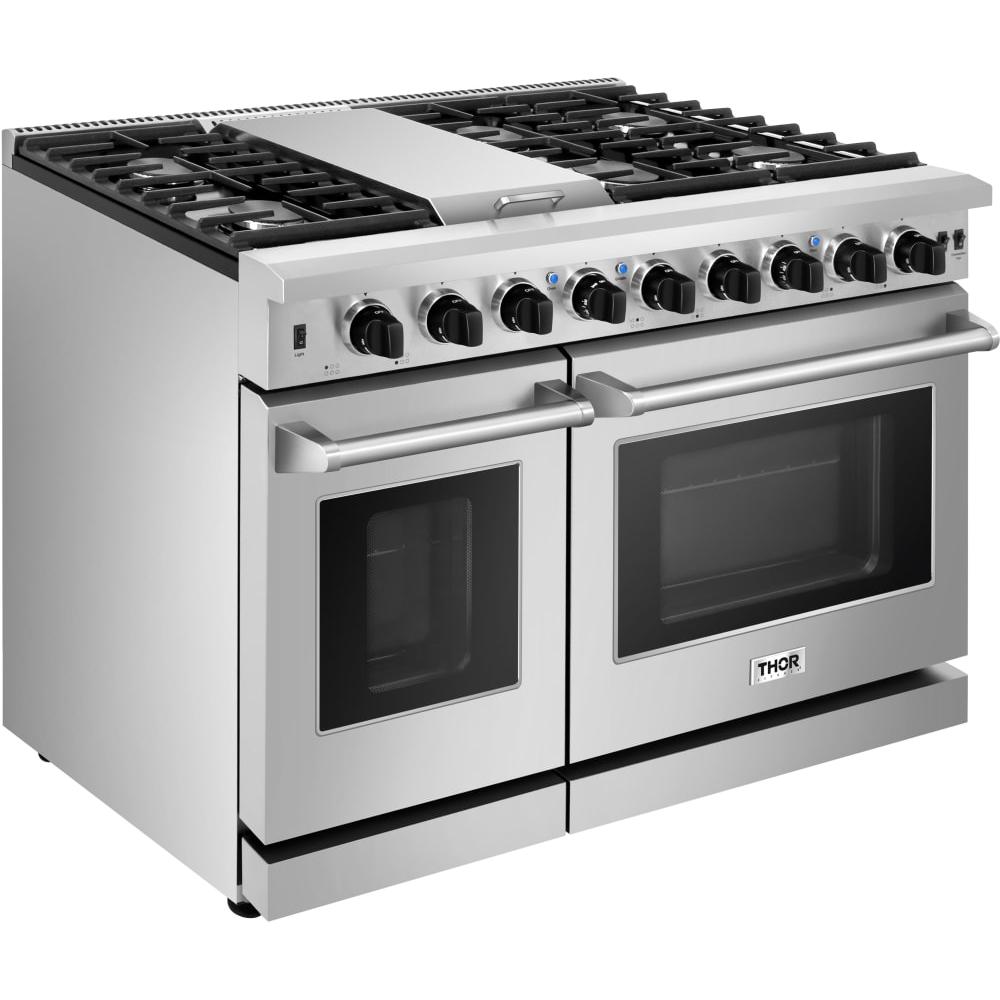 Thor Kitchen 48-inch Freestanding Gas Range with Griddle LRG4807U