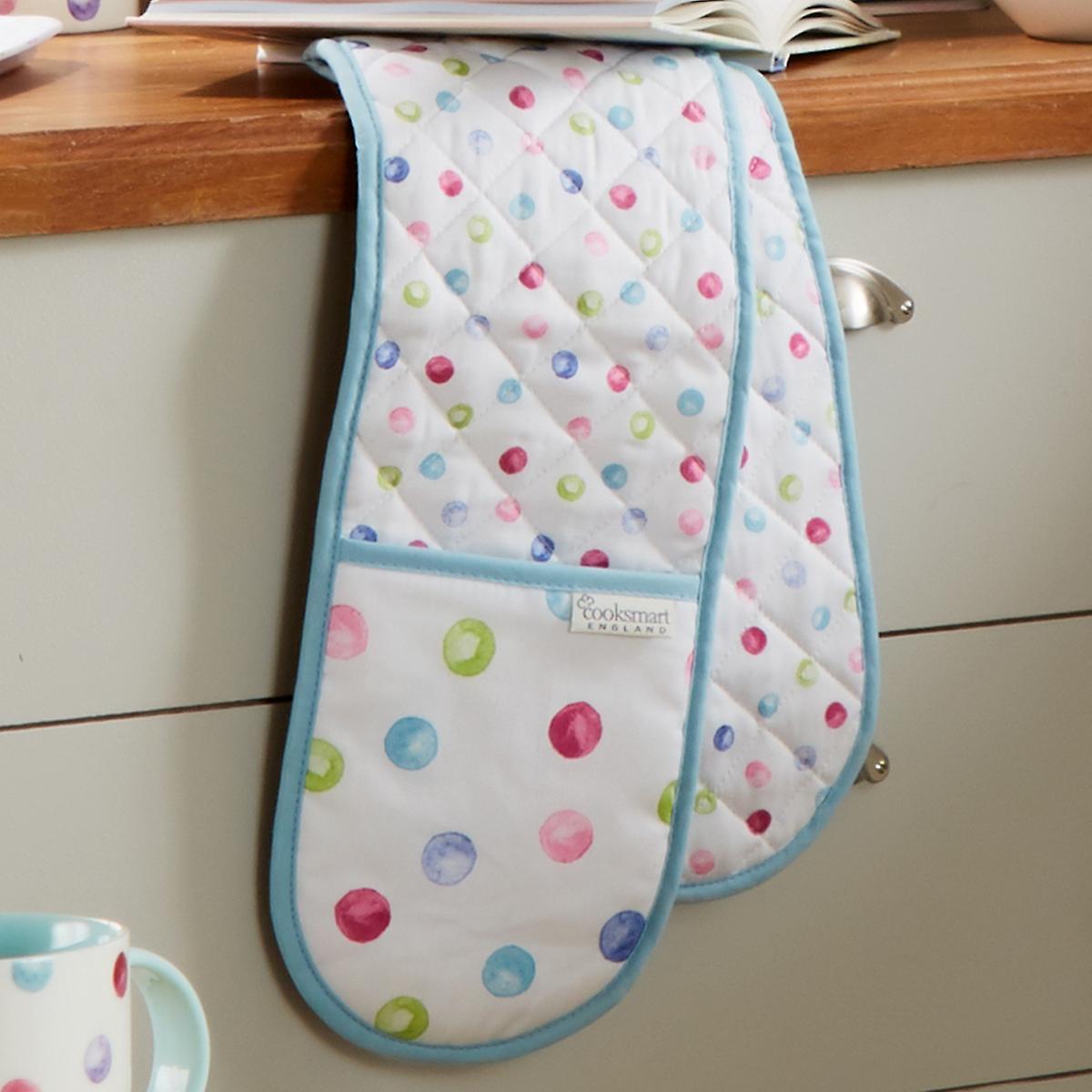 Cooksmart Spotty Dotty Double Oven Glove