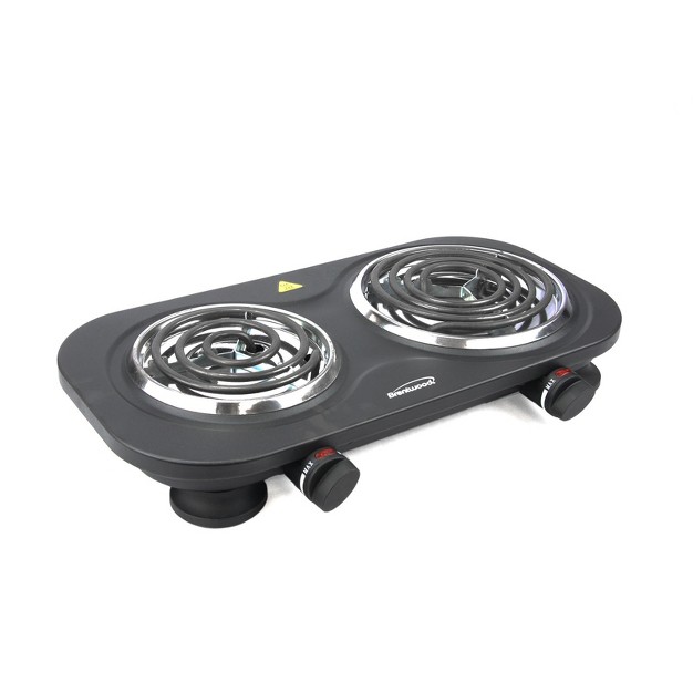 Brentwood Electric 1500w Double Burner In Black