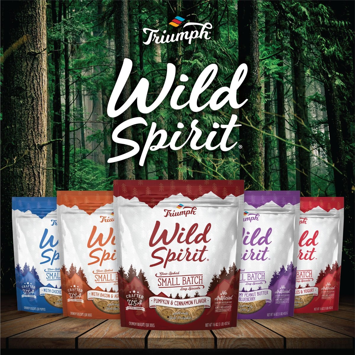 Triumph Wild Spirit Slow Baked Small Batch Pumpkin and Cinnamon Flavor Biscuits Dog Treats